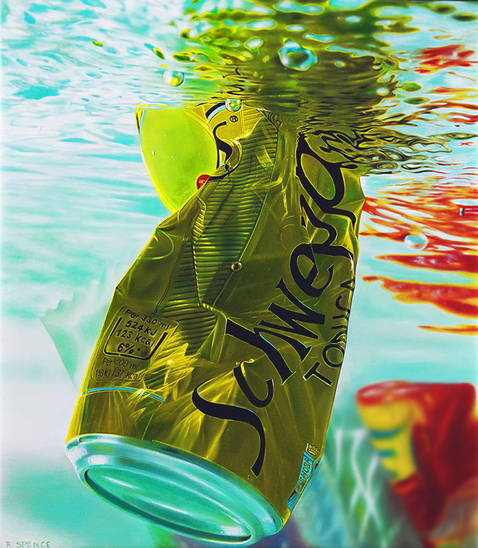 Schweppes, oil on canvas, 40 x 35 cm, 2023 -